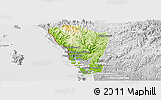 Physical Panoramic Map of Mondul Sema, lighten, desaturated