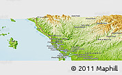 Physical Panoramic Map of Mondul Sema