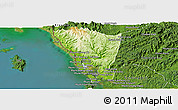Physical Panoramic Map of Mondul Sema, satellite outside