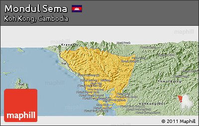 Savanna Style Panoramic Map of Mondul Sema