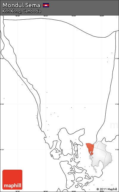 Blank Simple Map of Mondul Sema, no labels