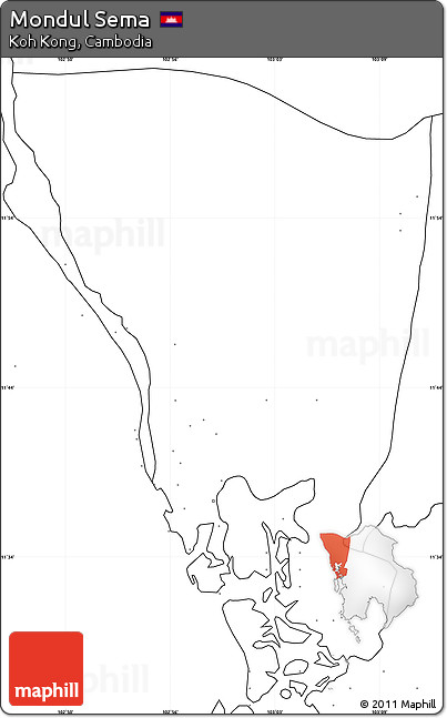 Blank Simple Map of Mondul Sema, no labels