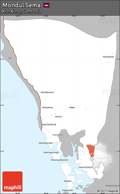 Gray Simple Map of Mondul Sema