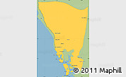 Savanna Style Simple Map of Mondul Sema