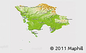 Physical Panoramic Map of Koh Kong, cropped outside