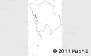 Blank Simple Map of Koh Kong, cropped outside, no labels