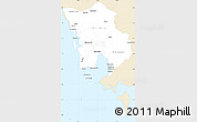 Classic Style Simple Map of Koh Kong, single color outside