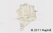 Shaded Relief 3D Map of Sre Ambel, cropped outside