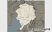 Shaded Relief 3D Map of Sre Ambel, darken
