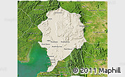 Shaded Relief 3D Map of Sre Ambel, satellite outside