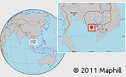 Gray Location Map of Sre Ambel