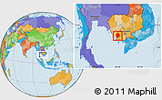 Political Location Map of Sre Ambel