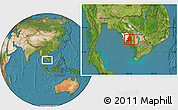 Satellite Location Map of Sre Ambel, highlighted parent region