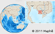 Shaded Relief Location Map of Sre Ambel