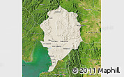 Shaded Relief Map of Sre Ambel, satellite outside