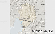 Shaded Relief Map of Sre Ambel, semi-desaturated