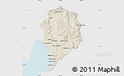 Shaded Relief Map of Sre Ambel, single color outside