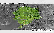 Satellite Panoramic Map of Sre Ambel, desaturated