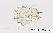 Shaded Relief Panoramic Map of Sre Ambel, cropped outside