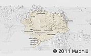 Shaded Relief Panoramic Map of Sre Ambel, lighten, desaturated