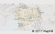 Shaded Relief Panoramic Map of Sre Ambel, lighten, semi-desaturated
