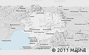 Silver Style Panoramic Map of Sre Ambel