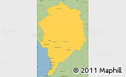 Savanna Style Simple Map of Sre Ambel
