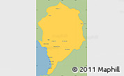 Savanna Style Simple Map of Sre Ambel, single color outside