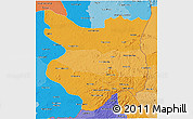 Political Shades 3D Map of Mondul Kiri