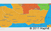 Political 3D Map of Koh Nhek
