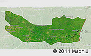 Satellite 3D Map of Koh Nhek, lighten