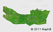 Satellite 3D Map of Koh Nhek, single color outside