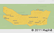 Savanna Style 3D Map of Koh Nhek, single color outside