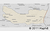 Shaded Relief 3D Map of Koh Nhek, desaturated