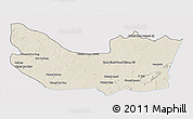 Shaded Relief 3D Map of Koh Nhek, single color outside