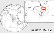 Blank Location Map of Koh Nhek, within the entire country