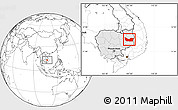 Blank Location Map of Koh Nhek, highlighted country