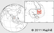 Blank Location Map of Koh Nhek, highlighted parent region