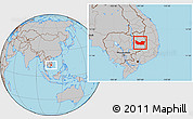 Gray Location Map of Koh Nhek