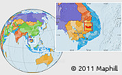 Political Location Map of Koh Nhek