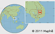 Savanna Style Location Map of Koh Nhek