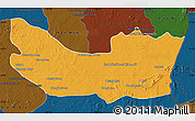 Political Map of Koh Nhek, darken