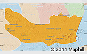 Political Map of Koh Nhek, lighten