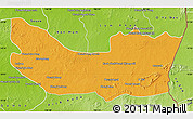 Political Map of Koh Nhek, physical outside