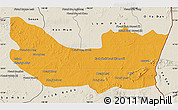 Political Map of Koh Nhek, shaded relief outside