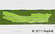 Physical Panoramic Map of Koh Nhek, darken