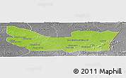 Physical Panoramic Map of Koh Nhek, desaturated