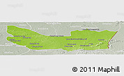 Physical Panoramic Map of Koh Nhek, lighten, semi-desaturated