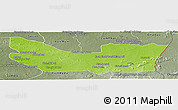 Physical Panoramic Map of Koh Nhek, semi-desaturated