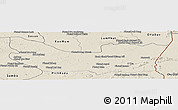 Shaded Relief Panoramic Map of Koh Nhek